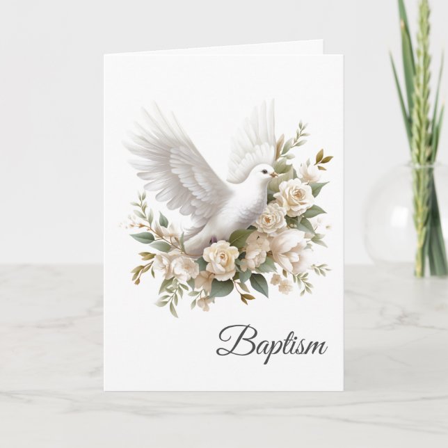 Baptism Dove Card (Front)