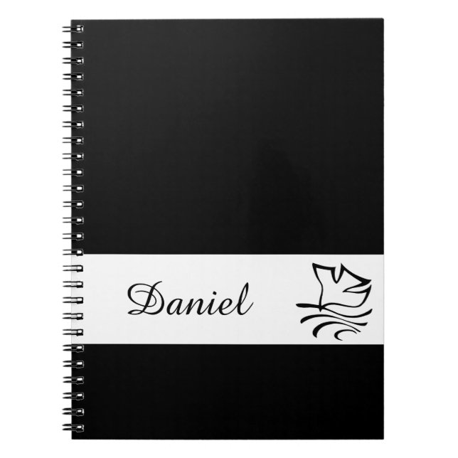 Baptism Dove Notebook-Custom Name Notebook (Front)