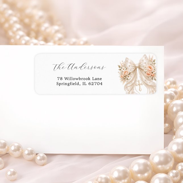  Baptism Elegant Floral Bow and Pearl (Creator Uploaded)