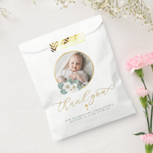 Baptism Favour Bag with Thank You Message 