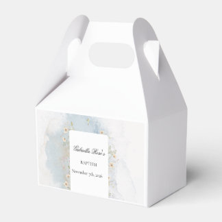 Baptism Favour Boxes with Cross and Floral Accents