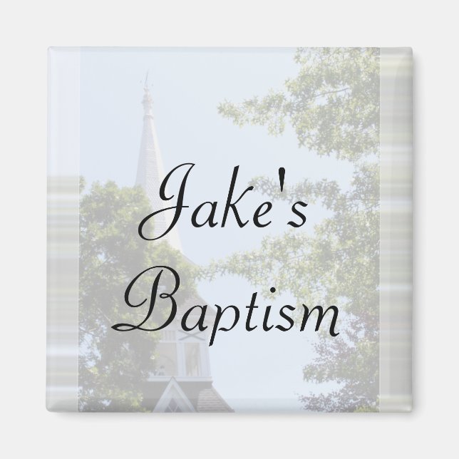 Baptism favour magnet (Front)