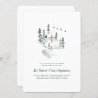 Baptism For Him | Modern Elegant Botanical Photo