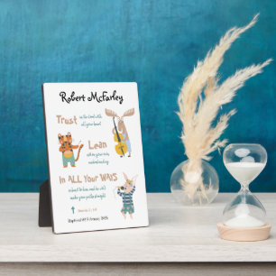 Baptism gift for boy, gift for godson plaque