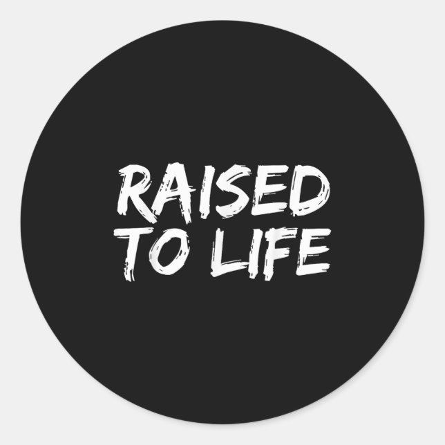 Baptism Gift New Christians Baptismal Quote Raised Classic Round Sticker (Front)