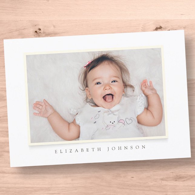 Baptism Girl | Simple and Modern Custom Photo Invitation (Creator Uploaded)