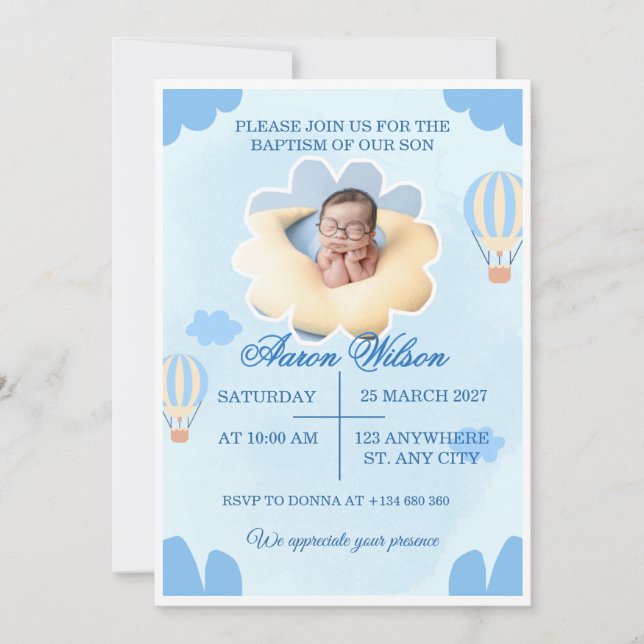 Baptism invitation (Front)