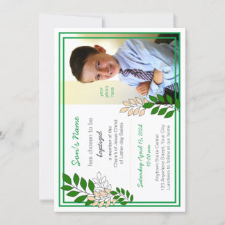 Baptism invitation for 8 year old boy