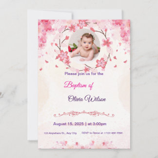 Baptism Invitation for Olivia Wilson