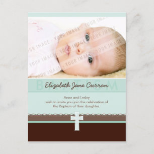 BAPTISM INVITATION :: pure 3 Postcard