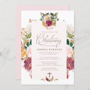 Baptism Invitations   Saffron Rose
