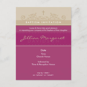 BAPTISM INVITE :: elegant 4