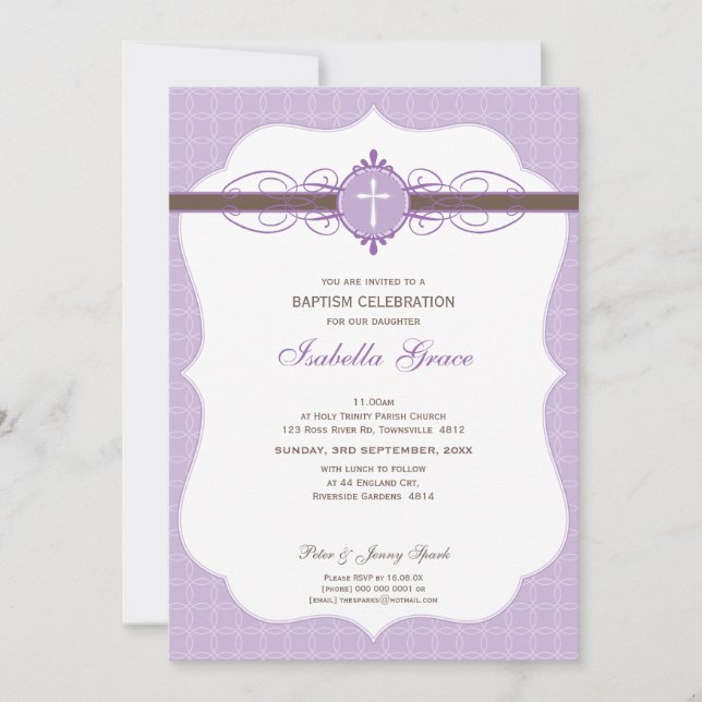 BAPTISM INVITE :: immaculate 1P (Front)