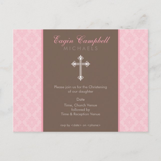 BAPTISM INVITE :: oh so beautiful 5 (Front)