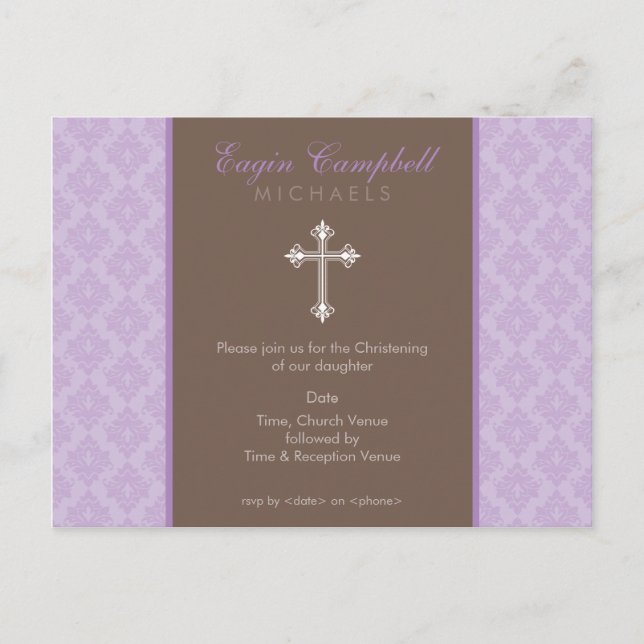 BAPTISM INVITE :: oh so beautiful 7 (Front)