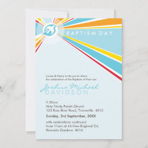 BAPTISM INVITES :: modern dove 5P
