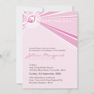 BAPTISM INVITES :: modern dove 8P