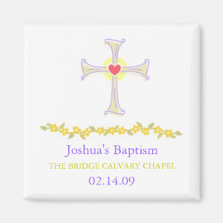Baptism Magnet , Cross design