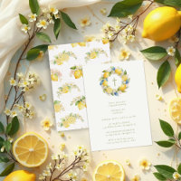 Baptism Mediterranean Wreath with Floral and Lemon