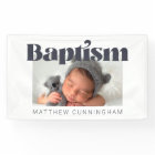 Baptism Modern Bold Simple Photo Thank You