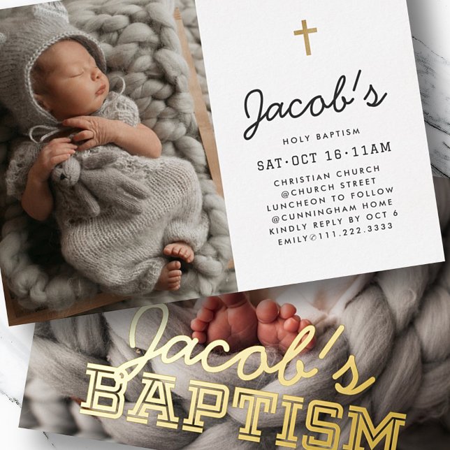 Baptism Modern Minimalist Preppy Photos (Creator Uploaded)
