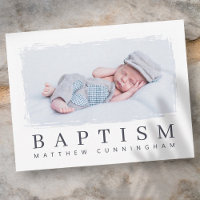 Baptism Modern Simple Minimalist Custom Photo