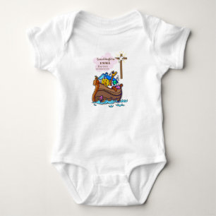Baptism Noah's Ark Granddaughter Personalised Baby Bodysuit