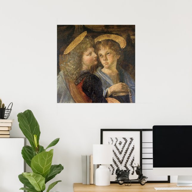 Baptism of Christ Angels by Leonardo da Vinci Poster (Home Office)