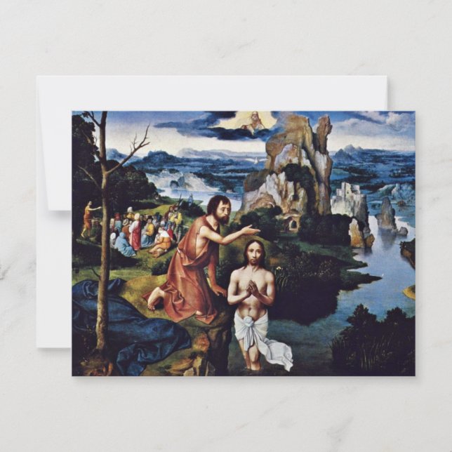 Baptism Of Christ By Patinir Joachim (Best Quality Invitation (Front)