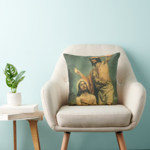 Baptism of Jesus Christ by John the Baptist Cushion