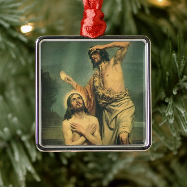 Baptism of Jesus Christ by John the Baptist Metal Tree Decoration (Tree)