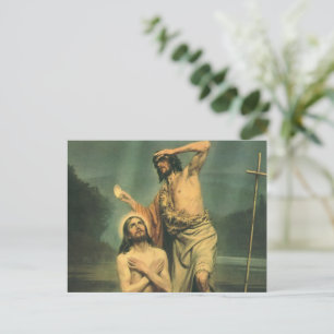 Baptism of Jesus Christ by John the Baptist Postcard