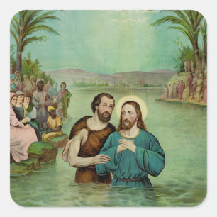 Baptism of Jesus Christ Square Sticker