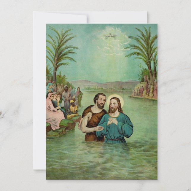 Baptism of Jesus Christ Thank You Card (Front)
