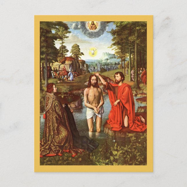 Baptism of Jesus painted by Masters Postcard (Front)