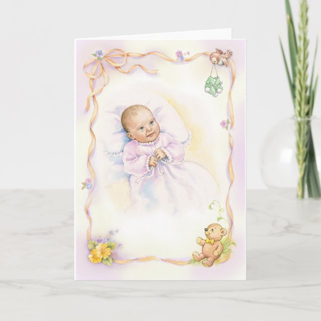 Baptism or Christening baby Card (Front)