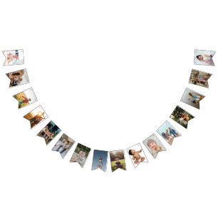 Baptism Party Decoration Personalised 16 Photo Bunting