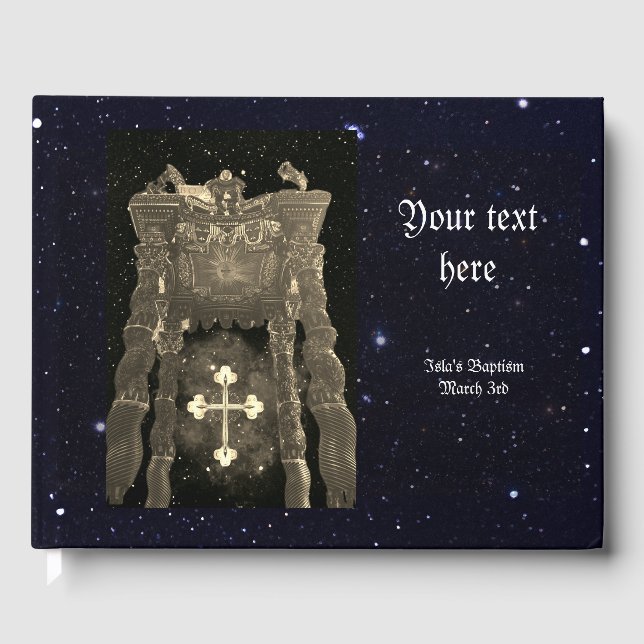 Baptism personalised Guest Book (Front)