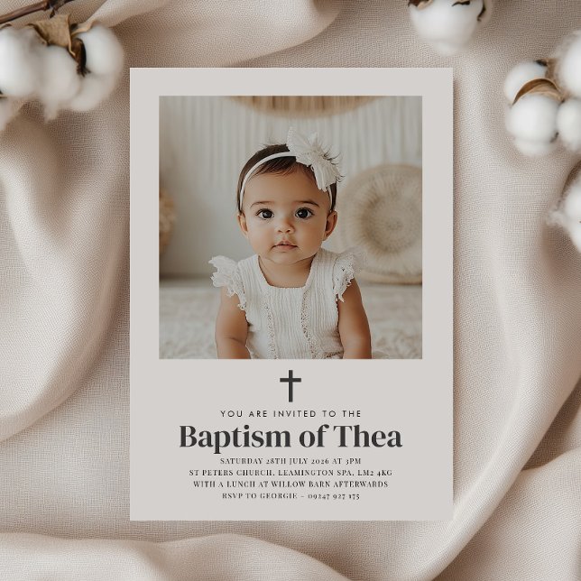 Baptism Photo  Invitation (Creator Uploaded)