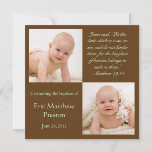 Baptism Photo Invite with Bible Verse