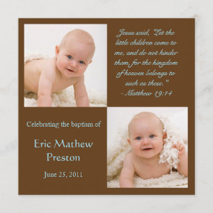 Baptism Photo Invite with Bible Verse