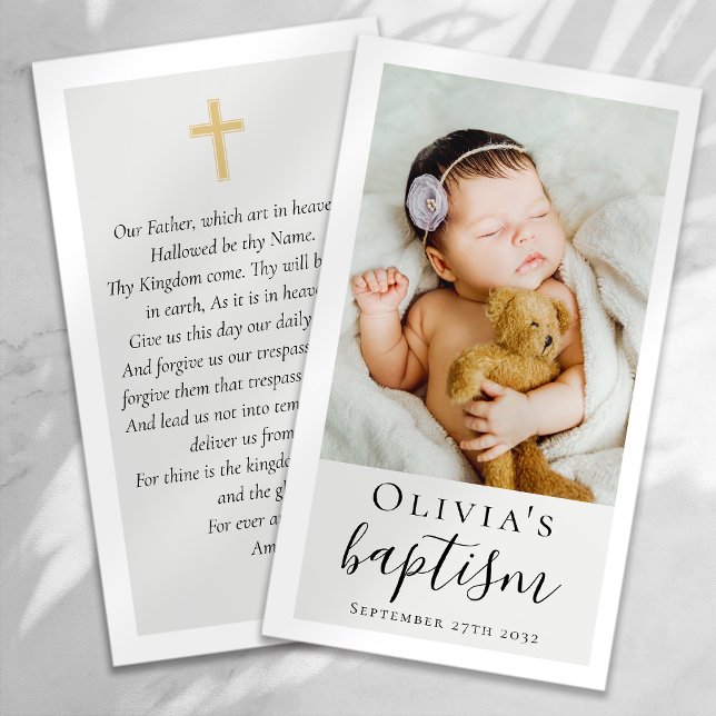 Baptism Photo Keepsake Prayer Card (Creator Uploaded)