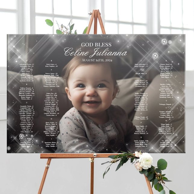 Baptism photo seating chart elegant seating plan (Creator Uploaded)