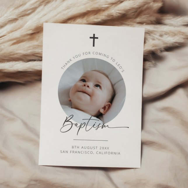 Baptism Photo Thank You Card (Creator Uploaded)