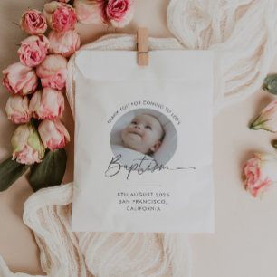 Baptism Photo Thank You Favour Bags