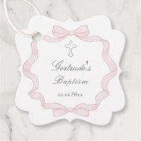 Baptism pink bow frame