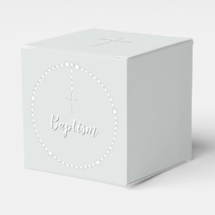 Baptism Rosary on Powdered Blue Favour Box
