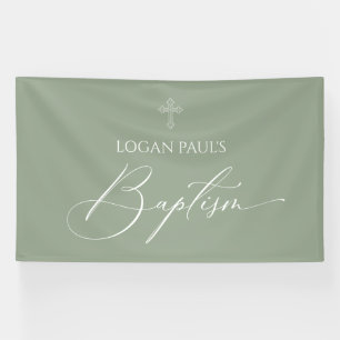 Baptism Sage banner backdrop