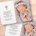 Baptism Simple and Modern Photo Cross Thank You Magnet<br><div class="desc">Add photos and your custom thank you message 

Available here:
http://www.zazzle.com/store/selectpartysupplies</div>