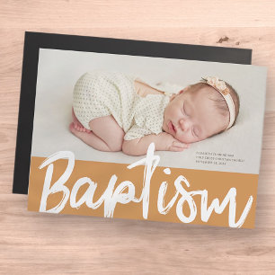 Baptism   Simple Modern Custom Photo Magnetic Invitation